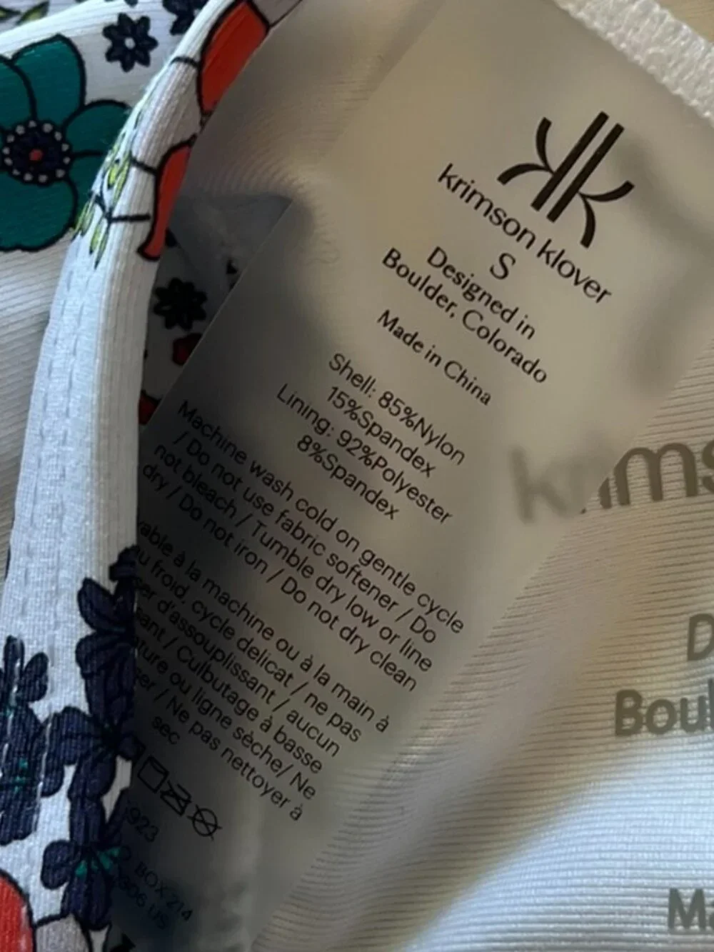 Krimson & Klover Woman's One-Piece Kai Alpine Floral Summer Swim Dress Sz sm